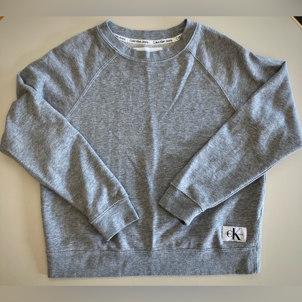 Calvin Klein Heather Gray Logo Sweatshirt